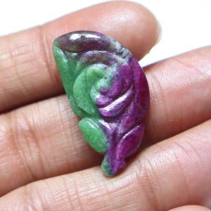 Cabujón de Zoisita Rubí Natural Tallado, Gema de Rubí Tallada a Mano, Piedra Suelta Lisa, Proveedor Mayorista para Joyería - Product Image 2