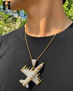 Collar con Colgante de Avión de Combate Personalizado, Estilo Hip Hop, con Incrustaciones de Diamantes, para Hombre - Product Image 3