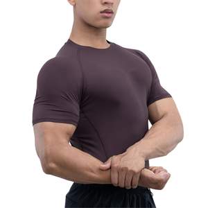 Camiseta Deportiva de Compresión para Hombre, Personalizada, al por Mayor, de Manga Corta, Secado Rápido, Transpirable, para Gimnasio, Entrenamiento, Running, Fitness - Product Image 3