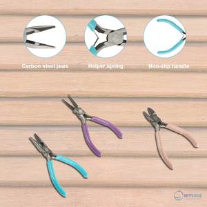 3Pcs Stainless Steel Jewelry <b>Pliers</b> <b>Set</b> Needle Nose Round Nose Wire Cutter Jewelry Making Tools for Repair Crafting DIY - Product Image 5