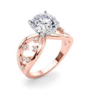 Bague de fiançailles et de mariage en or 10K/14K/18K ou argent 925/935 avec diamants ronds cultivés en laboratoire certifiés IGI, motif infini torsadé et accents décoratifs - Product Image 3