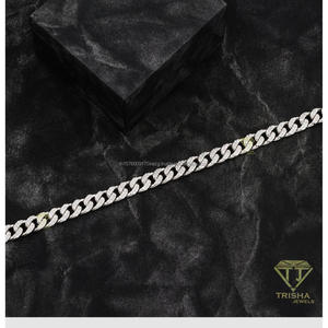 Fully Iced Out Cuban Chain Bracelet with Hand <b>Set</b> Diamond Look Stones and Luxury Statement Finish - Product Image 5