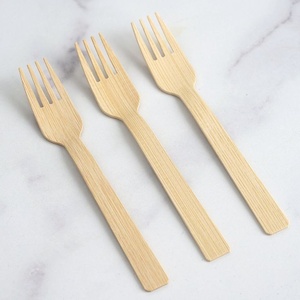 Nouvelle fourchette compostable en bois de bouleau pour repas combinés, desserts et fast-food, 155 mm, pour cafés, restaurants et services de traiteur extérieur 2026 - Product Image 1