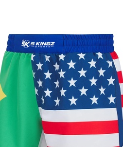 Pantalones Cortos de MMA para Hombre, los Más Vendidos, Equipamiento de Combate Probado en Batalla, con Patrón Sólido Transpirable y Cierre con Cordón - Product Image 5