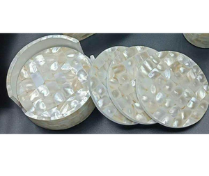 <b>Round</b> Mother Of Pearl Coaster 300mm Diameter Classic <b>Mats</b> & Pads Coaster Best Selling - Product Image 1