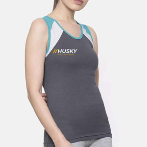 Ropa Deportiva HUSKY, Camiseta Interior de Verano para Mujer, Cuello Halter, Transpirable, con Costuras de Encaje, Sexy, Transparente, Tejido Fino - Product Image 2