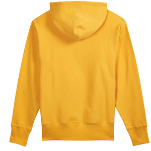 Sweat-shirt à capuche jaune uni pour homme, coupe classique, en molleton de coton, décontracté, avec poche avant, idéal pour l'automne, à prix réduits - Product Image 2