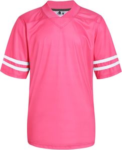 Maillot de football violet à col en V et manches courtes, uniforme respirant en polyester unisexe pour adulte - Product Image 3