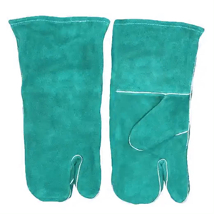 Cowhide Split Leather Mitts Oven BBQ Grill Fireplace Welder <b>Gloves</b> <b>Long</b> Sleeve Safety Bakery Use Tig Welding <b>Gloves</b> - Product Image 4