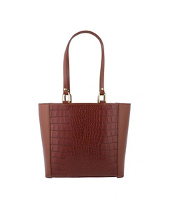 2026 Maroon Alligator Pattern Women's Genuine Leather <b>Shoulder</b> Tote Bag High Quality Large Capacity Handbag Two Handles/<b>Straps</b> - Product Image 6