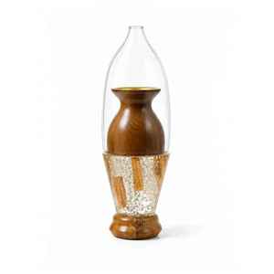 Brûleur à Bakhoor en résine et bois incrusté, finition artisanale, Mabkhara arabe, brûleur à encens Oud, aromathérapie, cadeau pour Ramadan et l'Aïd, décoration d'intérieur - Product Image 5