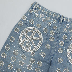 Streetwear Baggy Digital Printing Solid Oversize Men's Denim Shorts <b>High</b> Quality - Product Image 3