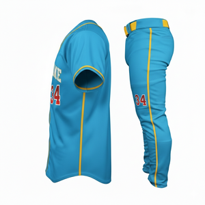 Unisex Custom Baseball Uniforms Wholesale Breathable Short Sublimation Printed Blank Shirts Pants Set Professional Softball - Product Image 1