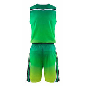 Conjunto de Uniforme de Baloncesto Five B para Hombre, Color Verde Degradado, Sin Mangas, Cuello en V, Absorbe la Humedad, Sublimado, Corte Regular para Adultos - Product Image 2
