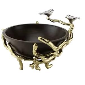 Cuenco de chocolate de metal decorativo con diseño personalizado y acabado dorado para uso en el hogar, hoteles y restaurantes. - Product Image 4