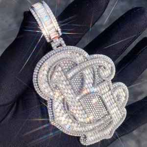 Pendentif hip-hop en moissanite écologique, bijou tendance pour homme et femme, disponible à bon prix - Product Image 4