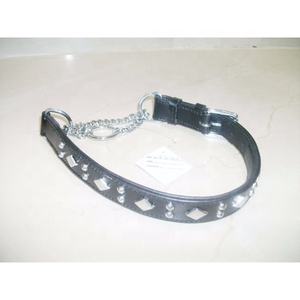 Collier pour animaux de compagnie réglable formation Martingale colliers de chien en cuir avec chaîne d'étranglement en acier inoxydable accessoires pour animaux de compagnie - Product Image 2