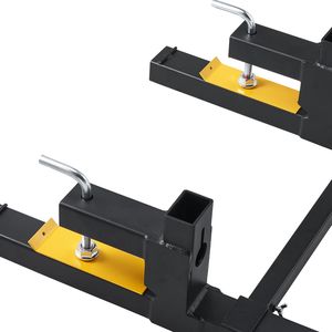 Forche per pallet per trattore da 2000 libbre, lunghezza totale 60 pollici, con barra stabilizzatrice regolabile, accessori per carrelli elevatori per impieghi gravosi - Product Image 5