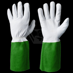 High Quality TIG Welding <b>Gloves</b> Flame Retardant Sheep Grain Leather Industrial Safety Hand Protection Construction BBQ <b>Gloves</b> - Product Image 4