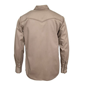 Duty Flame Resistant <b>Welding</b> fr <b>Shirt</b> 100% Cotton FR Workwear Men Long Sleeve <b>Welding</b> fr <b>Shirt</b> Heavy - Product Image 2