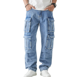 Pantalones Cargo para Hombre, Corte Regular, Transpirables, de Secado Rápido, 100% Algodón, Peso Medio, Lavado Claro, Multibolsillos, Casuales, para Calle y Trabajo - Product Image 1