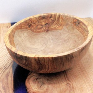 Handcrafted Olive <b>Wood</b> Bowl Natural Edge Wholesale | Moradabad Artisan - Product Image 1