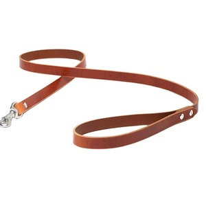 Luxury Brown Leather Dog Leash Personalized Design Pet Lead with Brass <b>Snap</b> <b>Hook</b> for Medium to Large Dogs Direct from Wholesaler - Product Image 1