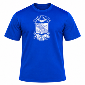 Camiseta Azul Rey para Hombre de Phi Beta Sigma, con Escudo Bordado, Manga Corta, Cuello Redondo, Ropa Casual de Fraternidad Universitaria, Estilo Griego - Product Image 3