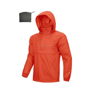 เสื้อแจ็คเก็ตกันลมแบบมีฮู้ด น้ำหนักเบา กันน้ำ เป็นมิตรกับสิ่งแวดล้อม ผลิตจากผ้า Oxford  แบบ Unisex  ซิปหน้า  ระบายอากาศได้ดี  ไซส์ใหญ่พิเศษ - Product Image 1