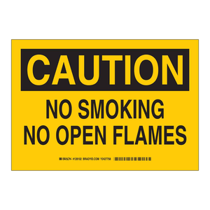 Caution No Smoking No <b>Open</b> Flames <b>Sign</b> for Laboratory and Industrial Areas - Product Image 2