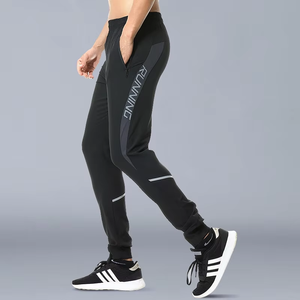 In Stock Men's Fitness Trousers Exercise <b>Elastic</b> Quick-drying Tights Sport Pant with Pockets for Running Training - Product Image 3