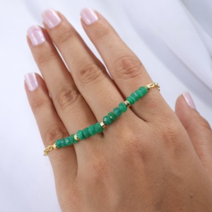 <b>Beaded</b> minimalist chain <b>bracelet</b> minimalist bead chain <b>bracelet</b> simple <b>beaded</b> chain <b>bracelet</b> delicate bead chain <b>bracelet</b> dainty - Product Image 4
