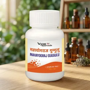 Poudre d'herbes ayurvédiques Vyas Ayurveda Mahayograj Guggulu, formule de résine ayurvédique premium, soutien immunitaire pour adultes, emballage en bouteille, produit le plus vendu - Product Image 3