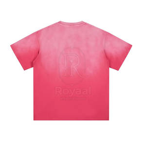 T-shirts pour hommes en coton, coupe ajustée, manches courtes, effet délavé, prix bas, 100% coton, coupe ample, imprimé, effet délavé - Product Image 2