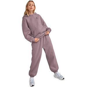 Conjunto de Sudadera con Capucha y Pantalones de Chándal de Algodón para Mujer, Estilo Oversize, Casual, para Invierno, Ajuste Holgado, con Bolsillos Laterales - Product Image 5