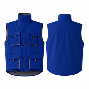 Custom Multi Pocket Workwear <b>Utility</b> <b>Vest</b> for Men Waterproof Outdoor Fishing Hiking Construction Safety <b>Vest</b> Sleeveless - Product Image 3