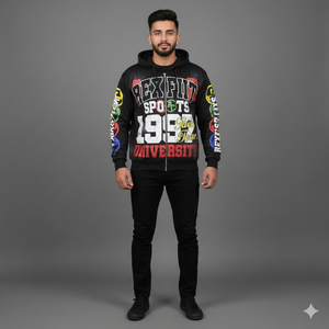 Sweat-shirts à capuche unisexes surdimensionnés à épaules tombantes, effet délavé, avec logo personnalisé sérigraphié, haute qualité, faible MOQ, prix de gros - Product Image 1