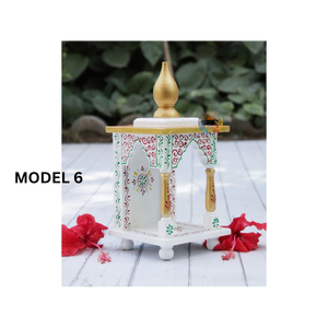 Pujari mural hindou Pooja Mandir de grande taille en bois fabriqué à la main pour la maison ou le temple - Product Image 3