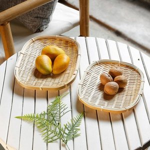 Handmade Eco Friendly <b>Trays</b> Best Selling From Vietnam Natural Bamboo Serving Storage Plates Various Sizes - Product Image 3