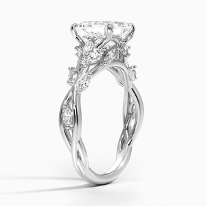925 Sterling <b>Silver</b> Teardrop <b>Solitaire</b> Layout Pear Moissanite Diamond Smooth Shank Female Engagement <b>Ring</b> - Product Image 2