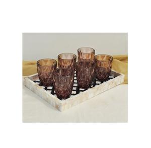 Plateau de rangement en nacre de qualité supérieure, avec incrustations de fleurs et de feuilles en os, plateau de service en nacre - Product Image 4