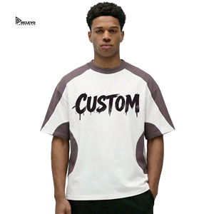 Camiseta Deportiva Personalizada para Hombre con Paneles en Contraste, Cuello Redondo, Secado Rápido, Transpirable, 100% Algodón, para Correr y Entrenar, Diseño en Blanco con Logotipo y Letras - Product Image 5