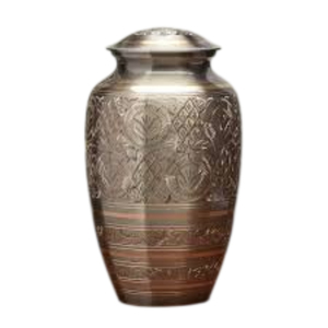 High Quality Hand Engraved Metal Cremation Urn For Adult Human Ashes Silver Pewter Finish Funeral Memorial <b>Container</b> And Burial - Product Image 4