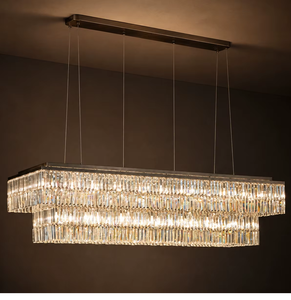 Black Metal Chandelier With Crystal Hanging Decorative Pendant <b>Light</b> Modern Ceiling Fixture For Hotel Interior Design - Product Image 1