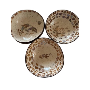 BEST SELLER Premium Eco-Friendly Sustainable Pearl Mosaic <b>Coconut</b> <b>Bowl</b> High Quality Trending Decorative Gift Display Bulk - Product Image 1