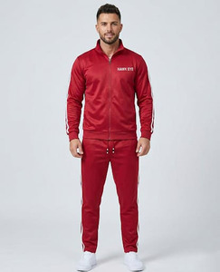 Hawk Eye Sports <b>Men's</b> Slim Fabric Fleece 300g Winter <b>Pullover</b> Hoodie Full-Length Button-Up Tracksuit Set Breathable - Product Image 4