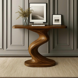 Mesa de Consola Moderna Hecha a Mano para Sala de Estar, Muebles de Alta Gama, Patas de Madera Sólida, Mesa de Entrada de Madera - Product Image 1