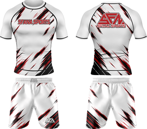Ensemble d'entraînement de compression sans kimono pour hommes avec rashguard et short de MMA pour l'entraînement physique et le grappling - Product Image 5