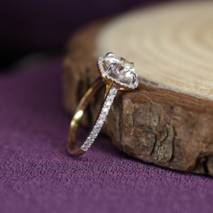 <b>925</b> Sterling <b>Silver</b> Classic Promise Wedding <b>Ring</b> 2 Carat Cushion Cut VVS1 Original Moissanite Halo Engagement <b>Ring</b> Claw Setting - Product Image 4