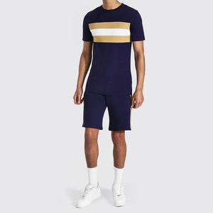 เสื้อยืดแขนสั้นและกางเกงขาสั้นชุดเซ็ตผู้ชายลายพิมพ์ลำลองฤดูร้อนดีไซน์ใหม่ปี 2025 ปรับแต่งได้ คุณภาพสูง ผ้าฝ้าย 100% แห้งเร็ว - Product Image 1